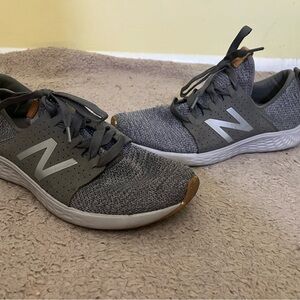 New Balance Men's Gray and White Athletic Shoes